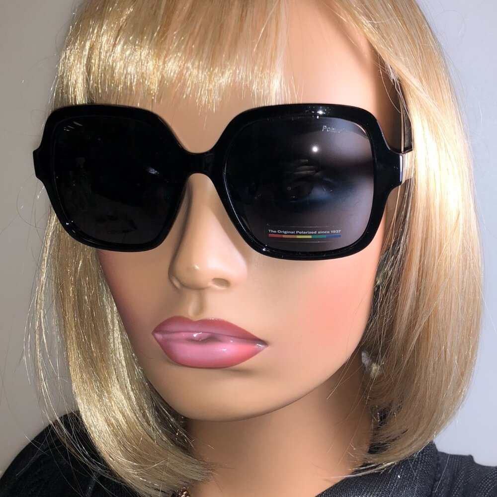 Polaroid Oversized Black Polarized Sunglasses